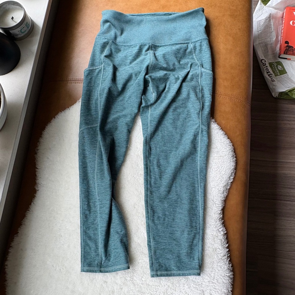 Crop Leggings with Pockets High Waisted Activewear Athletic Yoga Pants - Picture 4 of 7